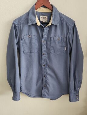 Burton Men's Blue Long-Sleeve Button-Up Shirt